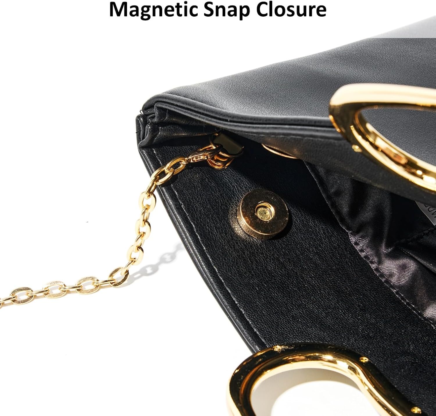 Clutch Purses for Women Cut Out Handle Clutch PU Leather Evening Bag Elegant Purse for Women Formal Wedding Party - Image 8