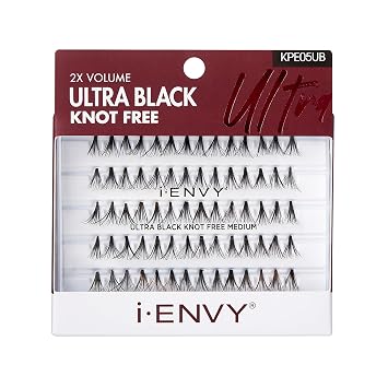 Kiss Envy Knot Free Medium 70 Lashes, Ultra Black