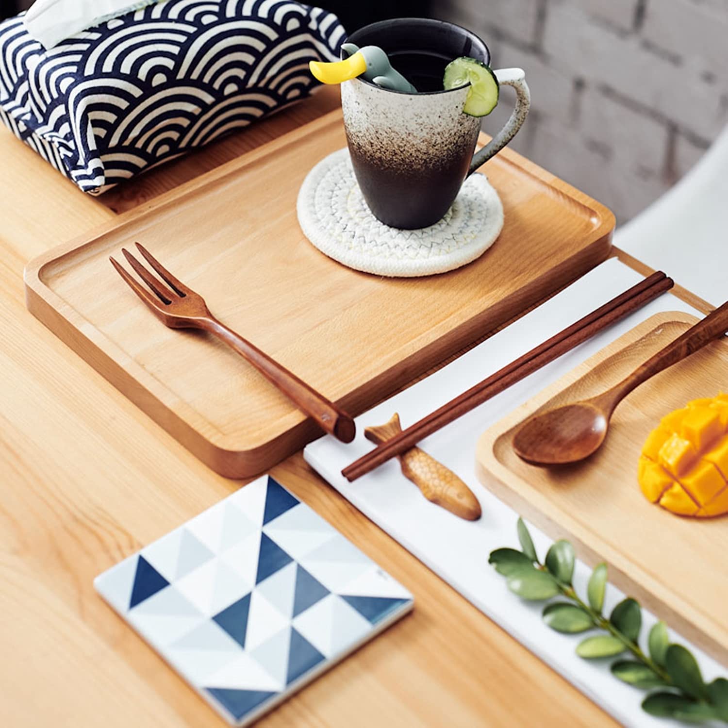 Plato para Servir, Juego De Platos para Comida, Bandejas Cuadradas para Servir, Platos para Aperitivos Reutilizables, Platos para Cena/Frutas/Refrigerios/Platos para Ensaladas-25x25cm