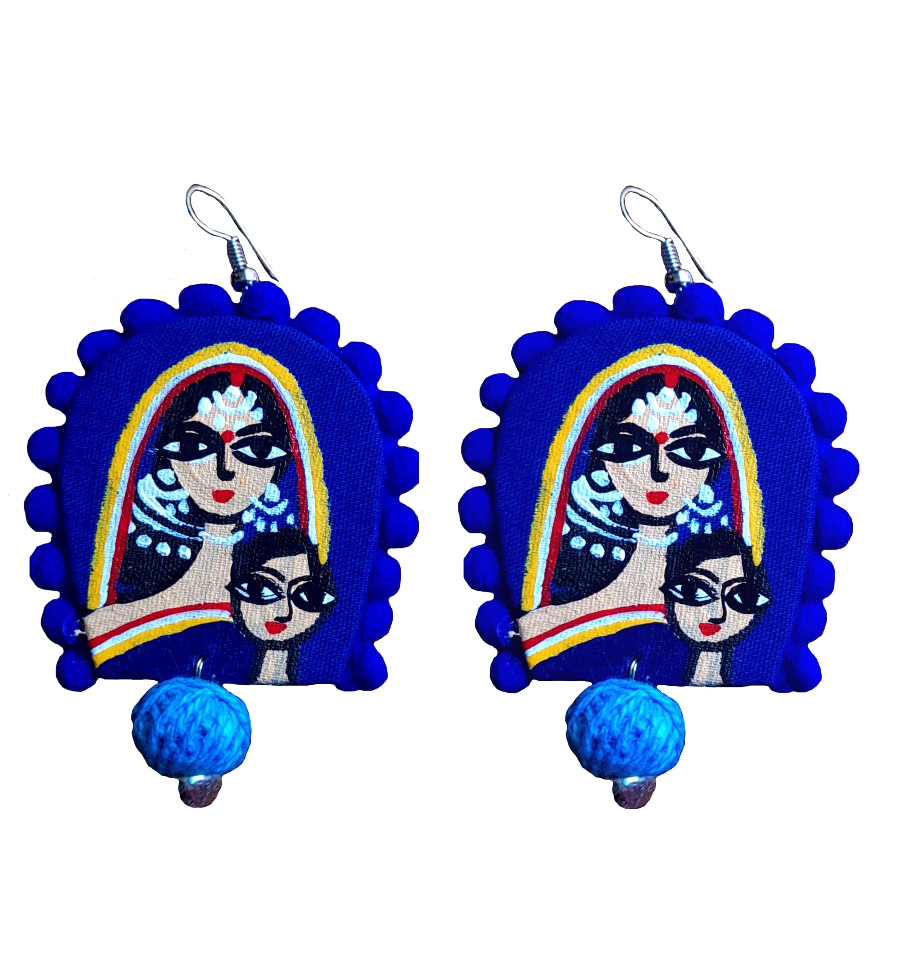 Sakhi Fabric Madhubani Painting Earring for Women, Blue (B08BLPK6Y1) Amazon Price History, Amazon Price Tracker