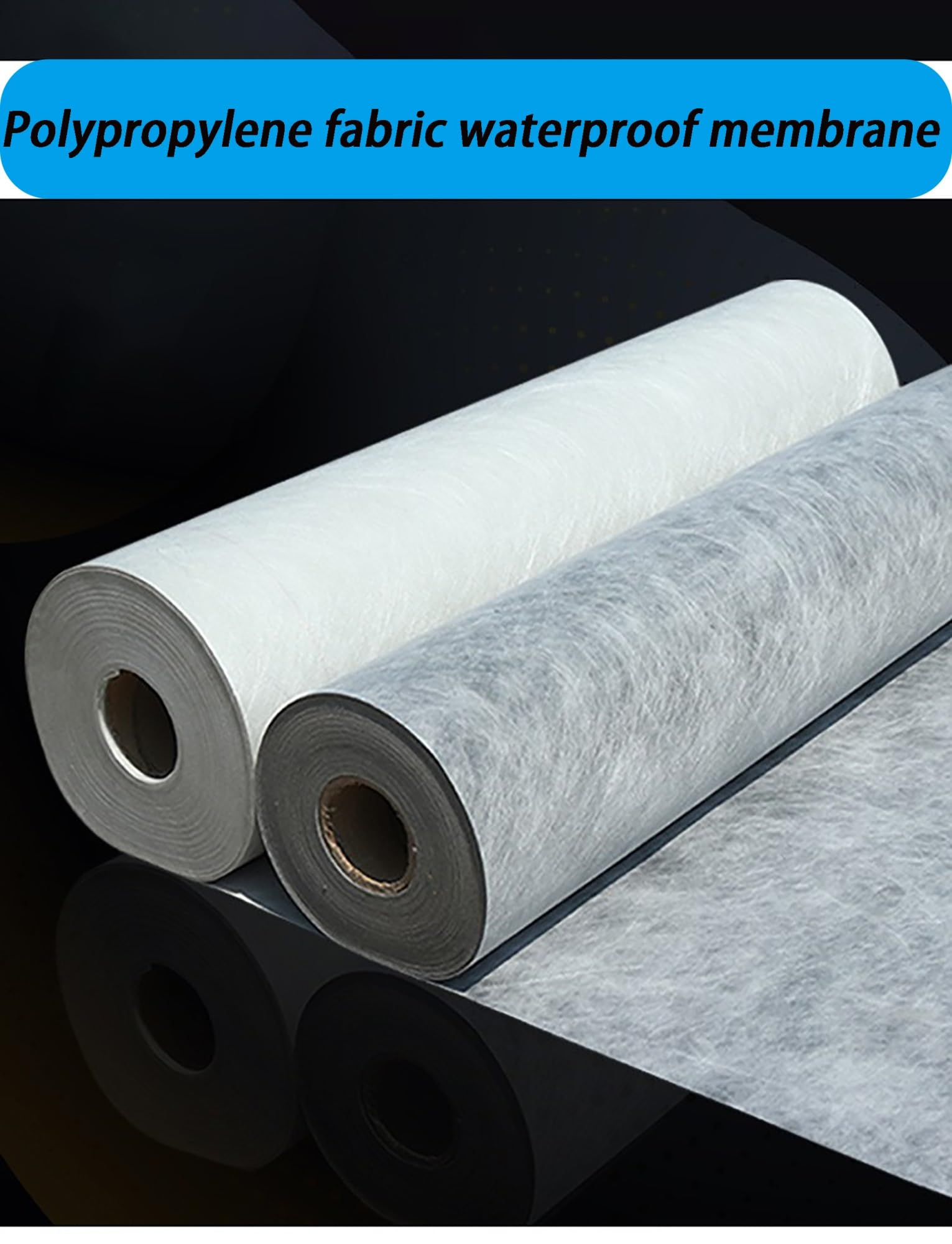 Membrana impermeable, polipropileno, resistente a la humedad para techo y baño, ideal para impermeabilizar techos y sellar grietas