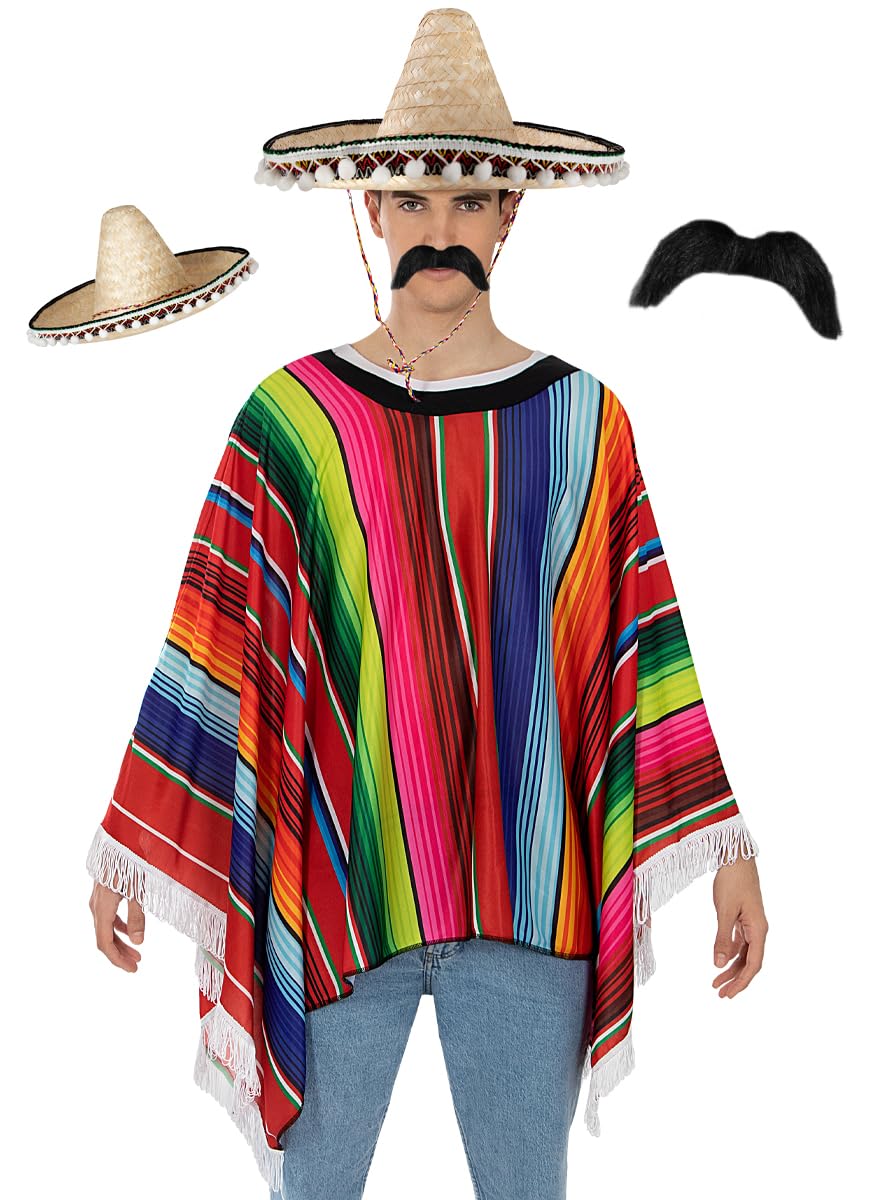 Funidelia | Disfraz de Mexicano para hombre México & Mariachis, Calavera mexicana, Halloween, Día de los muertos - Disfraz para adultos y divertidos accesorios para Fiestas, Carnaval y Halloween