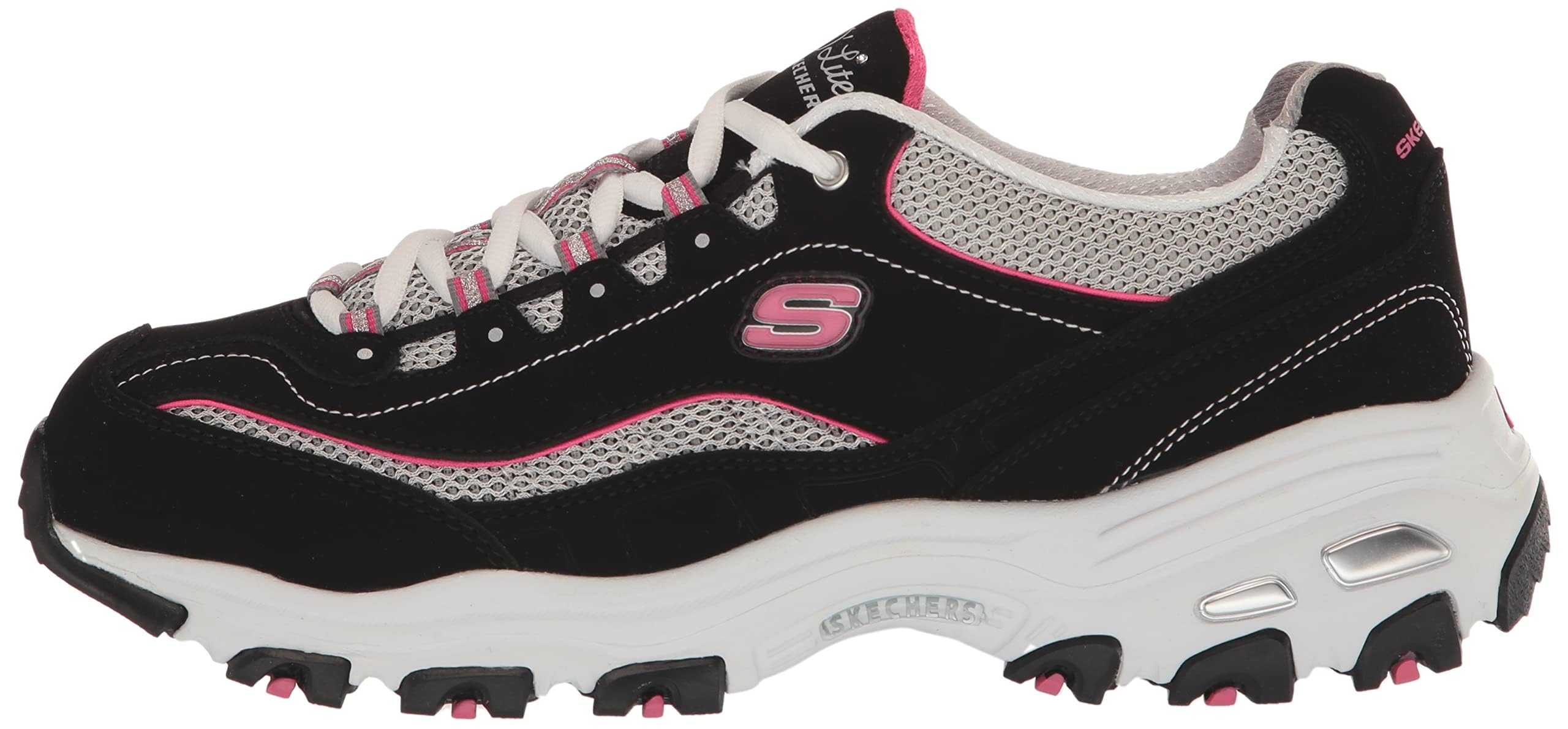 Skechers Women’s D'Lites Me Time Fashion Sneaker, Navy/White, 5.5 M US, Black (bkwp), 4.5 E UK