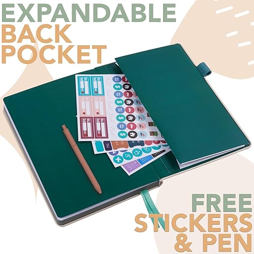 Miniatura 4 de Diario A5 con puntos y balas  5.8 x 8.3 pulgadas  BOHO, lindo kit de diario de tapa dura para mujeres y hombres  caja de regalo con calcomanías y