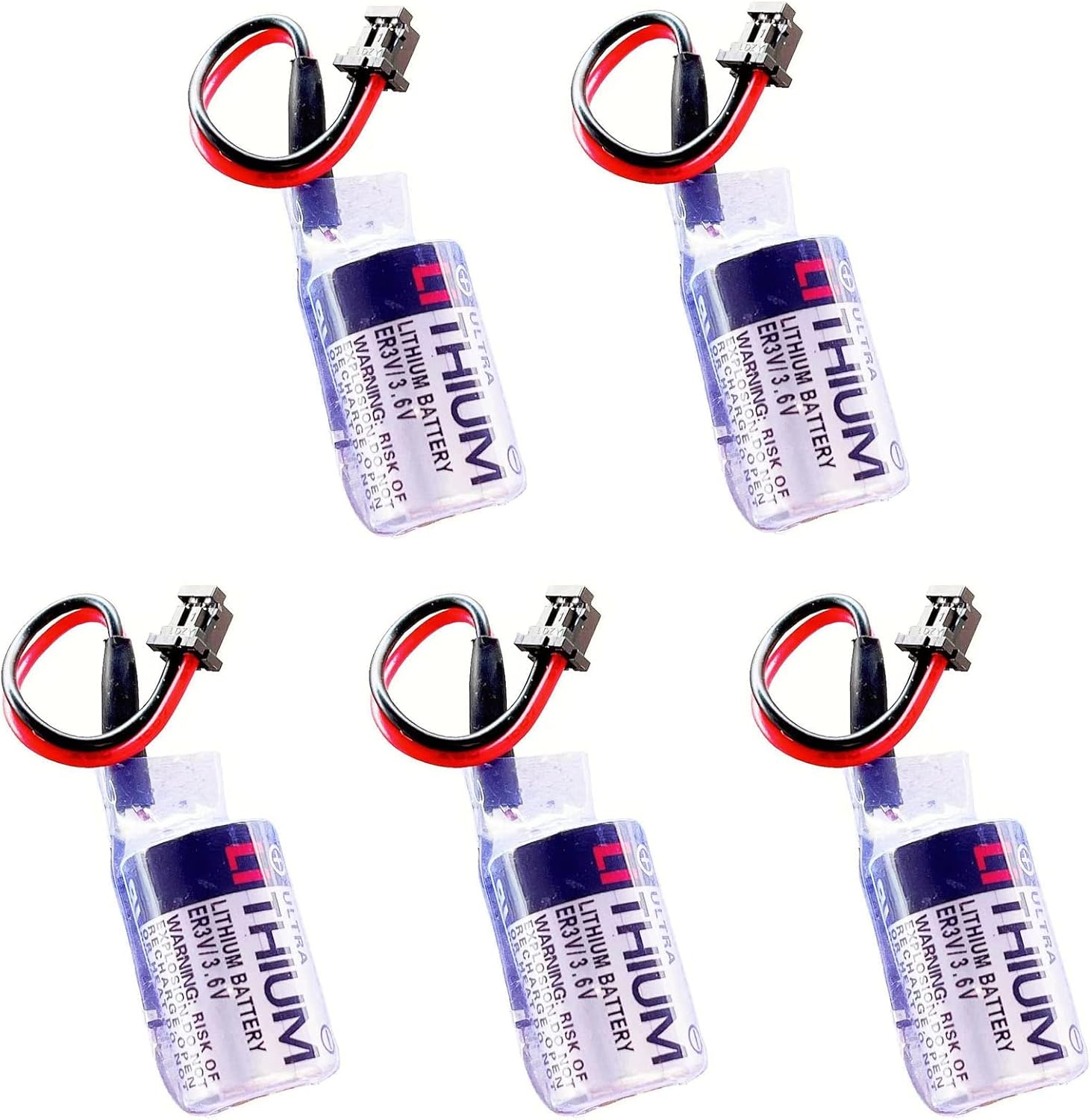 (5-Pack JZSP-BA01 ER3V 3.6V 1000mAh LI-SOL2 PLC Battery for Toshiba CNC Battery