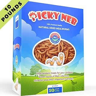 Sponsored Ad - PICKY NEB 10 lbs 100% Non-GMO Dried Mealworms - Whole Large Meal Worms Bulk - High-Protein Treats Perfect f...