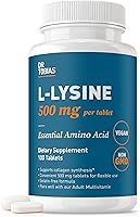 Vista 5 de Dr. Tobias Candida Support (complejo de equilibrio de flora intestinal) + tabletas de L-lisina de 500 mg – Desintoxicación intestinal y limpieza