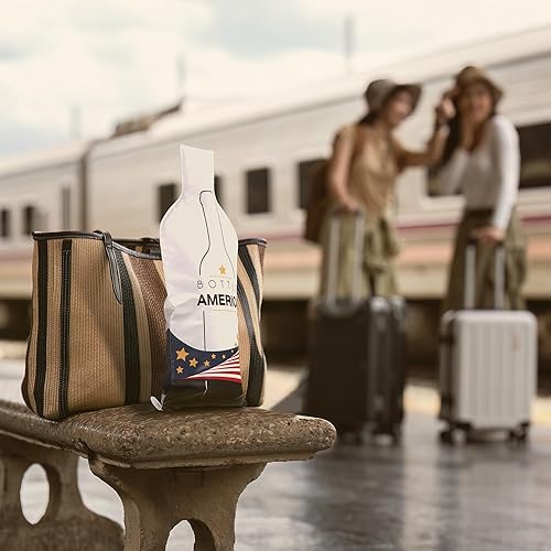 Miniatura 8 de Bottle America - Fundas protectoras de viaje reutilizables para botellas de vidrio  Resistente a impactos y fugas  Bolsa de transporte  Avión