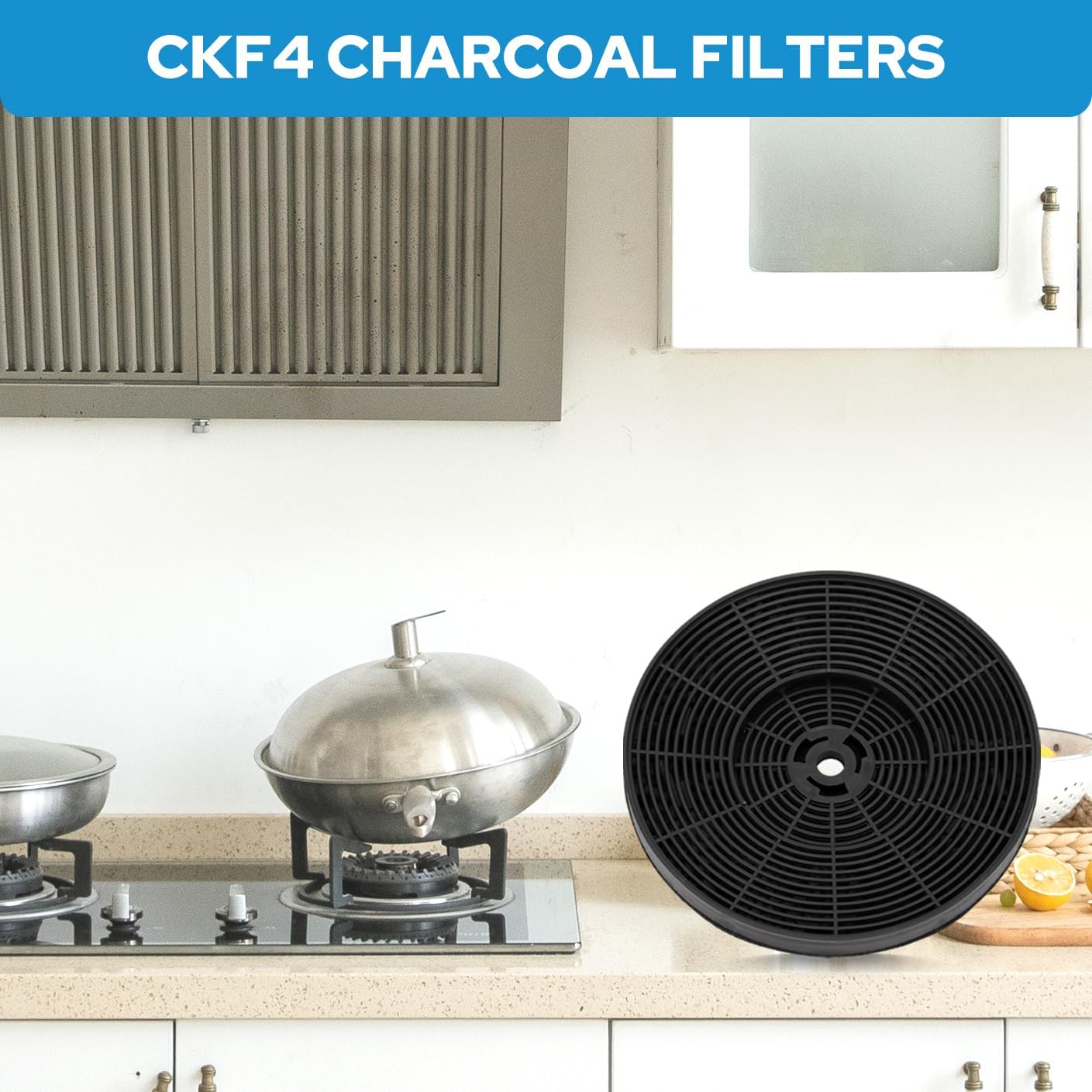 CFK4 Carbon Filters for Cosmo Range Hood 5MU30/5MU36, compatible with Under Cabinet Range Hood 5MU30 / 5MU36, Also Fit for SNDOAS Range Hood ‎US0475BPB / US0475NBK, 3 Pack