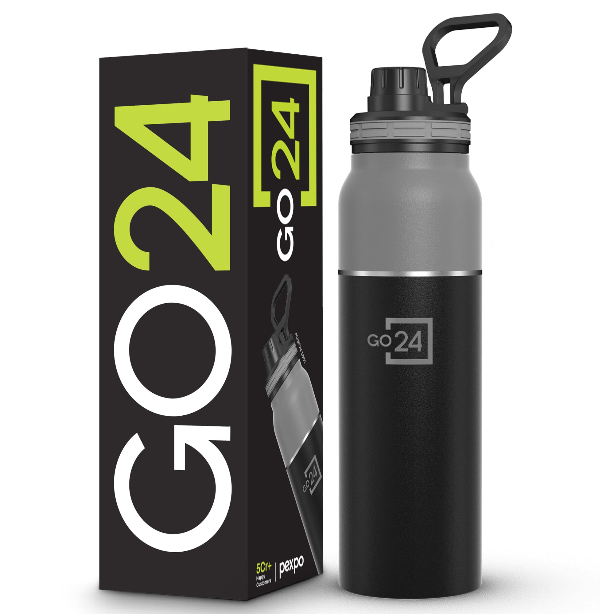 Go24 pexpo Stainless Steel Water Bottle 1 Litre, 3 Layer Vacuum Insulated — Amazon image 22