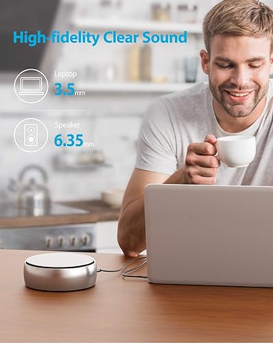 Miniatura 2 de KINGTOP Cable de audio de 14 a 18, TRS estéreo de 0.138 in a 14, cable macho a macho de 14 a 0.138 in para dispositivos de cine en casa, altavoz,