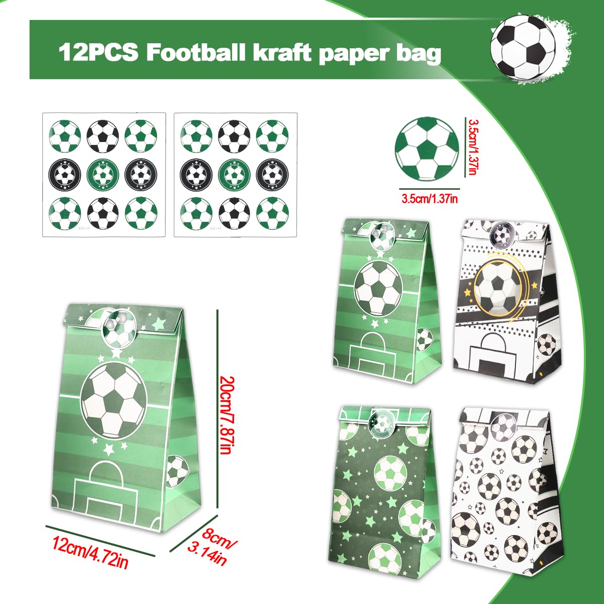 FIHODONE 94-teiliges Fußball-Party-Set – Mitgebsel, Deko, Medaillen, Trillerpfeifen, Geschenktüten
