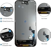 Vista 5 de DIGI4U Pantalla LCD para iPhone 15 reemplazo de pantalla, 6.1 pulgadas [3D táctil] [muesca pequeña] para iPhone 15 pantalla digitalizador Asamblea