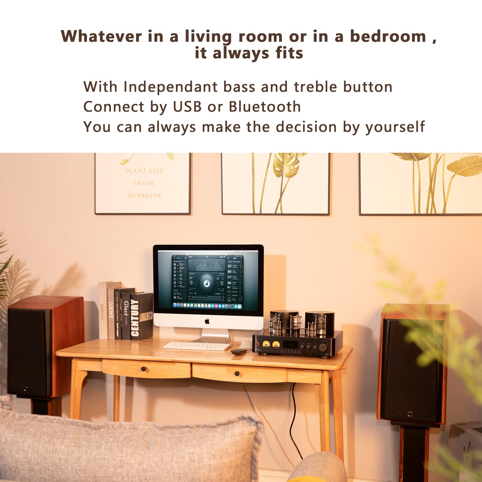 JTA100 200W Valvola Tubo di Vuoto Amplificatore Ibrido Integrato Con BT 5.0 OPT AUX RCA PHONO Ingresso e Auricolare Uscita Home Audio 2.1CH Circondante HIFI per Giradischi
