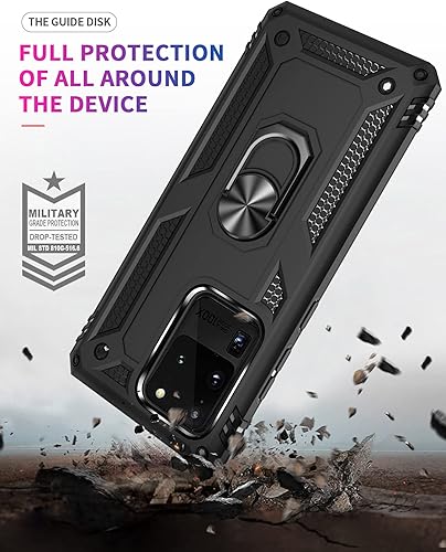 Miniatura 6 de ADDIT Funda para teléfono S20 Ultra Samsung Galaxy S20 Ultra, grado militar, resistente, con soporte de anillo, soporte magnético para automóvil