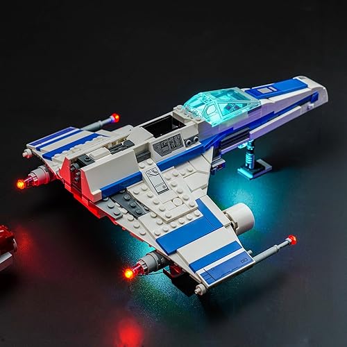 Miniatura 3 de Kit de luces LED mejorado para Lego Star Wars Ahsoka New Republic E-Wing contra el juego de construcción Starfighter de Shin Hati, compatible con