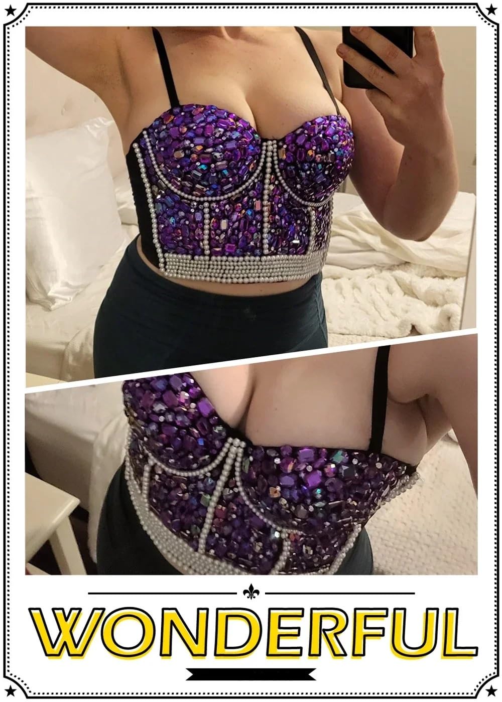 Bustier Crop Top Estivo Crop Top Donna Rivetto Diamante Corsetto Donna Abbigliamento Push Up Bustier Club Reggiseno Camis Handmade Ladies Canotte