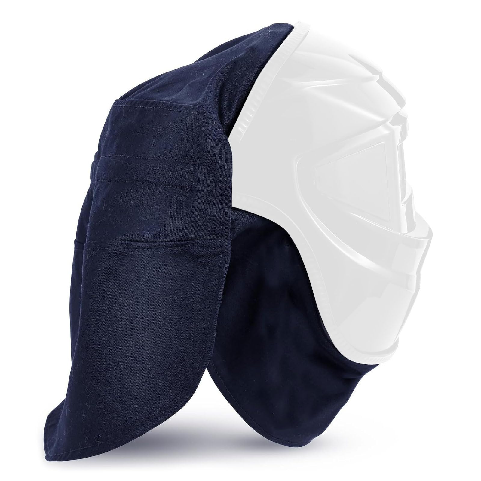 Apglsxy Navy Blue Welding Helmets Protective Covers With Detachable Bib High Durability Fabric Generic Fit Most Helmets Lightweight Welding Covers And Bib
