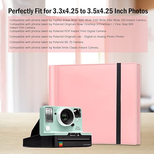 Miniatura 7 de Álbum de fotos de 160 bolsillos para cámara Fujifilm Instax Wide 300, para álbum de fotos Polaroid 600, álbumes para Polaroid Now+ Now OneStep2
