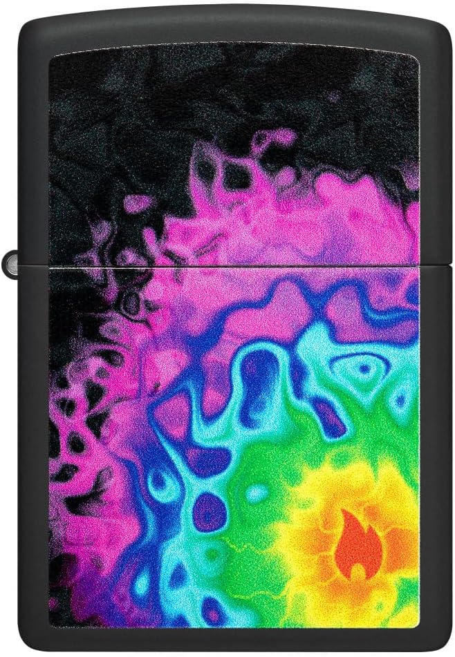 Zippo Pattern Design Black Matte Pocket Lighter image 2