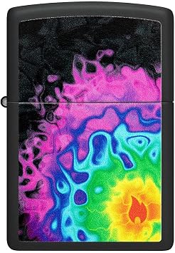 Zippo Pattern Design Black Matte Pocket Lighter