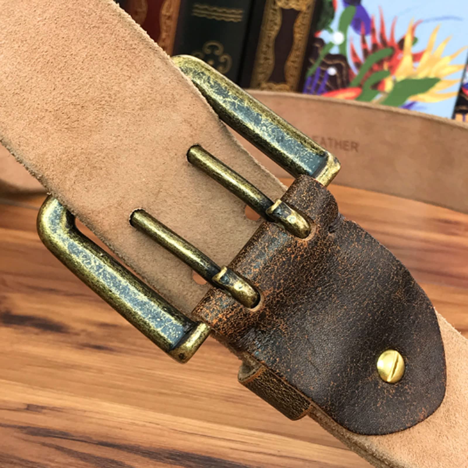 DOUKI Cinturón Cinturón de Cintura para Hombre, Pantalones, Cinturones Vaqueros, cinturón ceñidor Ancho, cinturón con Hebilla de Metal con Agujeros para Pantalones