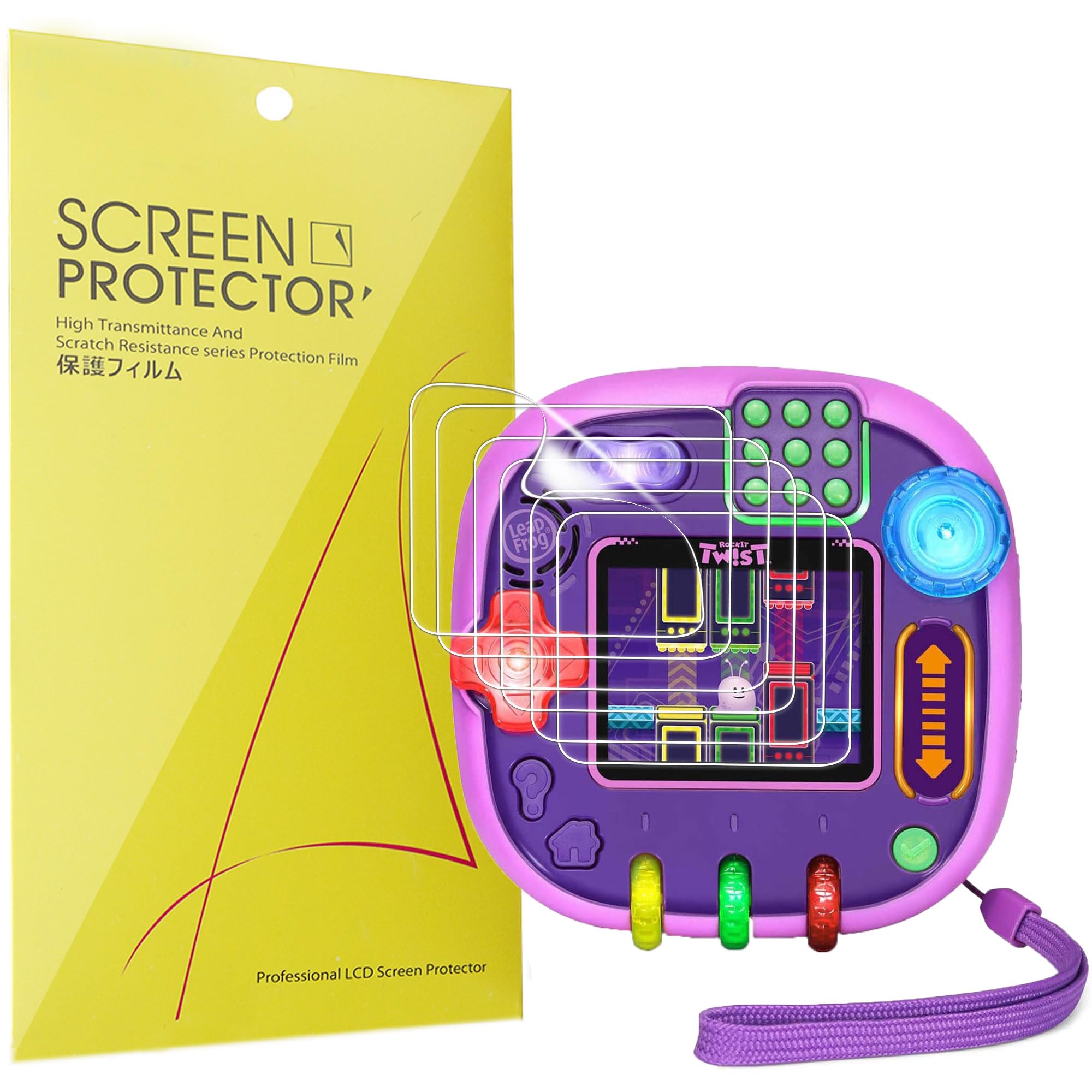 Lamshaw Compatible for LeapFrog RockIt Twist Screen Protector, [6 Pack] Full Coverage TPU Clear Film Compatible for LeapFrog RockIt Twist Handheld Learning Game System (6 Pack)