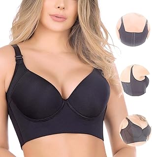 LOVEWLVNCLFilifit Sculpting Uplift Bra, Women Deep Cup Bra Hides Back Fat, Plus size Push Up Bra To Hide Your Back And Side Fat (Color : Black, Size : 36E) - Amazon Deal & Rabatt