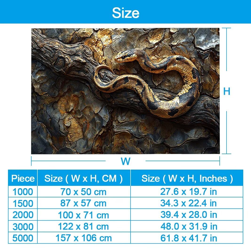 Puzzle 1500 Pièces Adultes, Puzzle 1500 Pieces Serpent, Cadeau Femme -2054