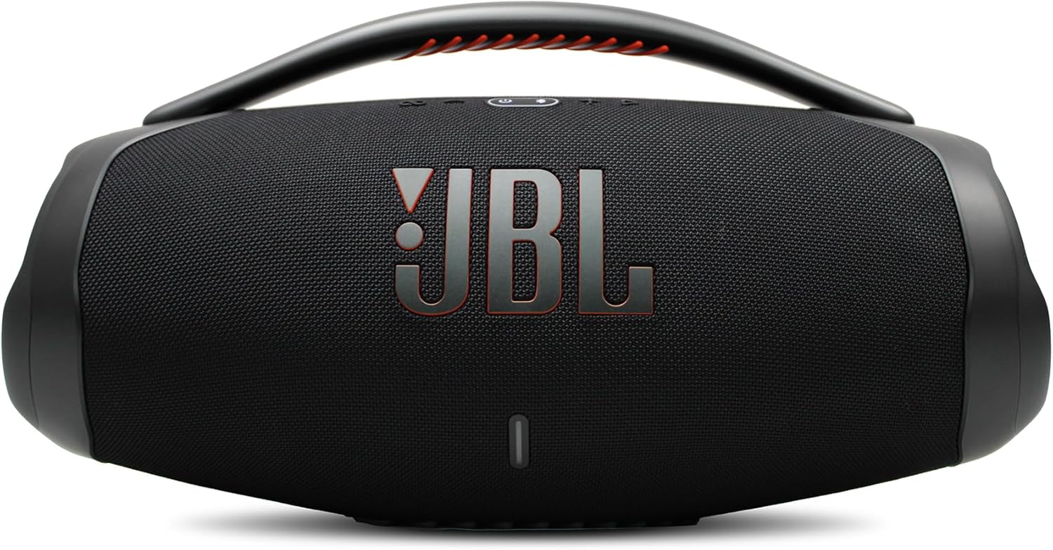 JBL Boombox 3 - Portable Bluetooth Speaker, IPX7 Waterproof, 24 Hours of Playtime (Black) (JBLBOOMBOX3BLKAM) + AUX Cable + USB-C Cable + Microfiber Cloth - Image 2