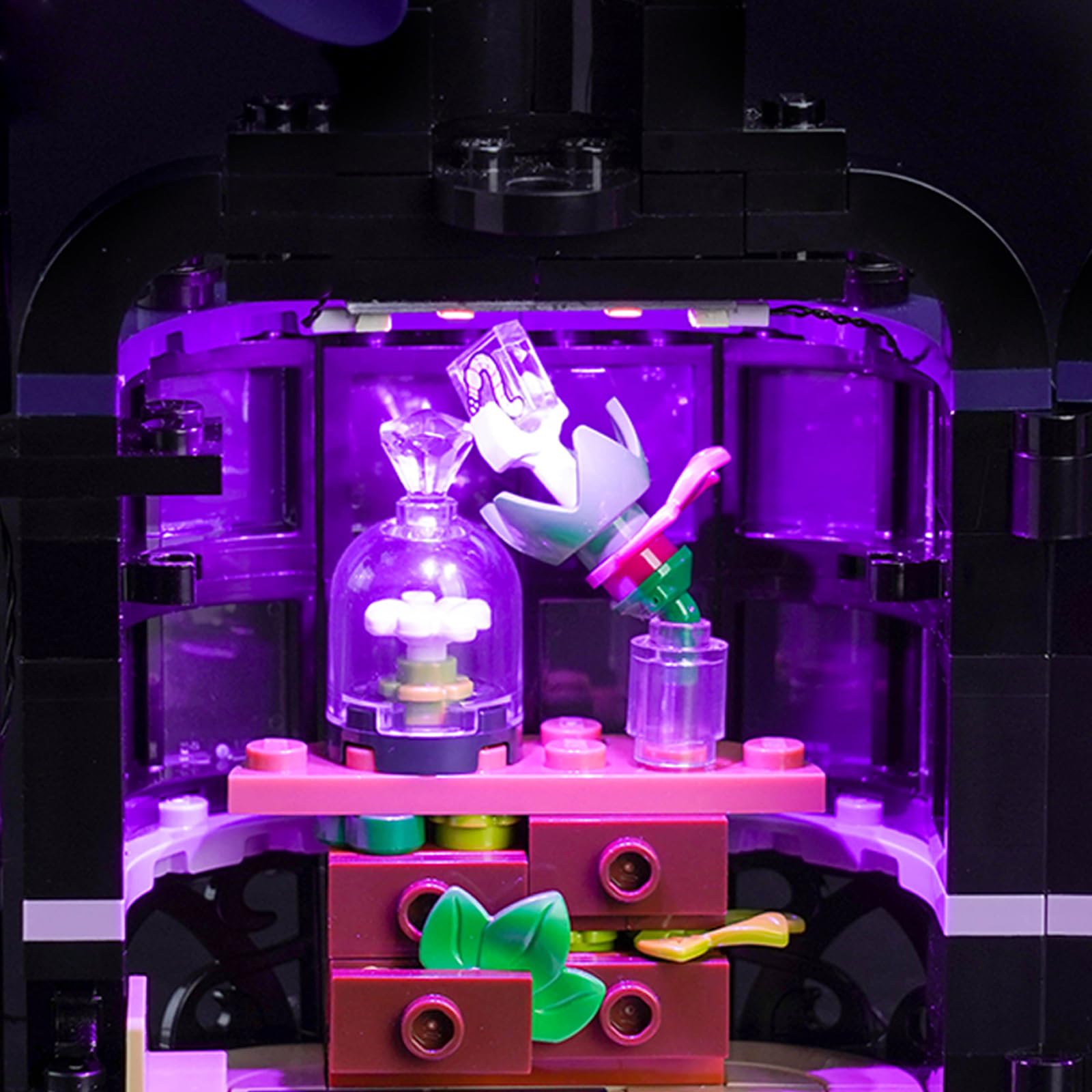 LocoLee Customized Version Led Light Set Compatible with Lego 76784 Black Dahlia Flower Led Decoration Lighting Kit Compatible with Lego 76784 Building Blocks Model,Only Lights Set,No Model - Image 4