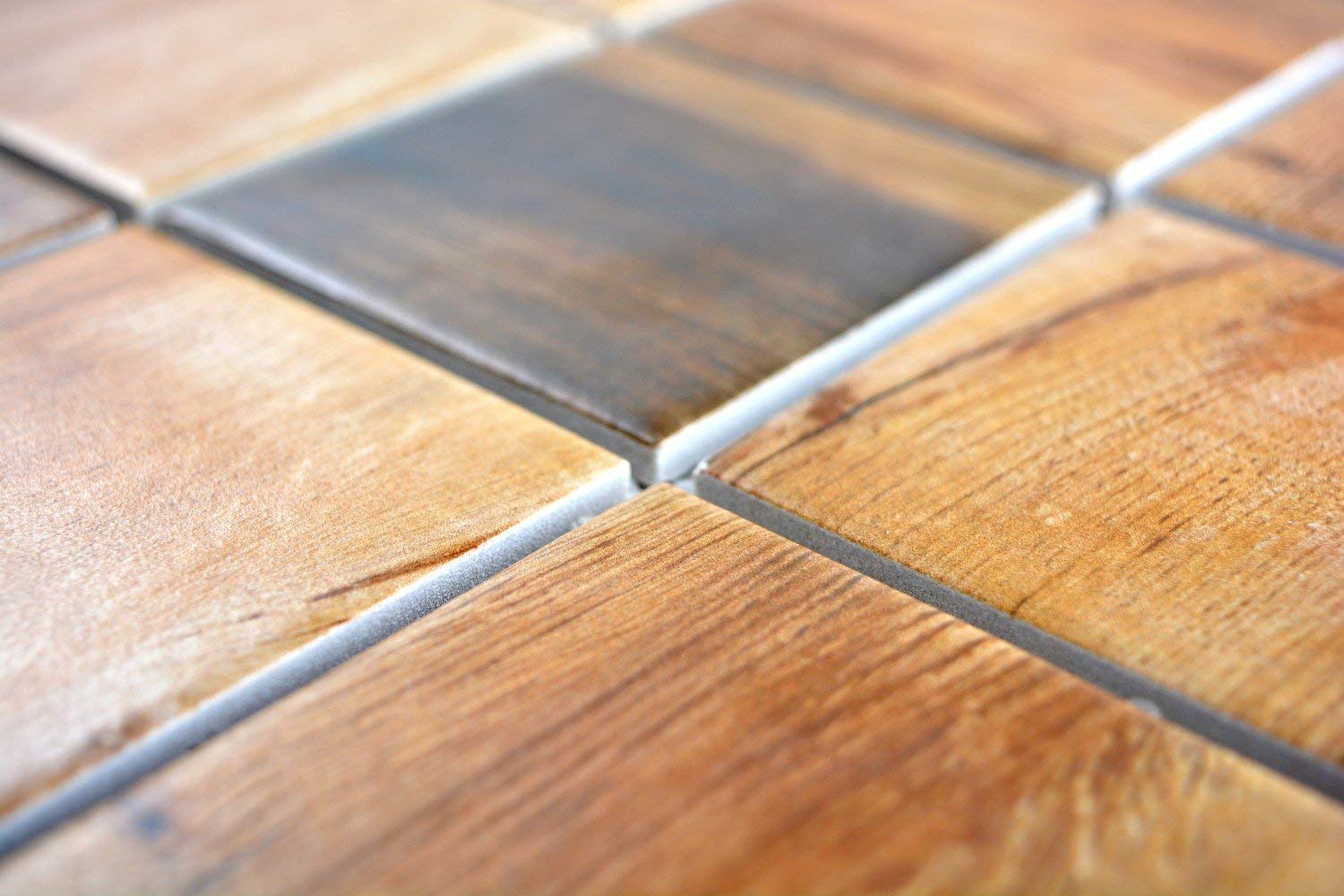 Mozaika płytki ceramiczne, brązowe, o wyglądzie drewna, ciemna, do podłóg i łazienki, WC, prysznica, kuchni, kafelki, okładzina wanny, mata mozaikowa, płyta mozaikowa