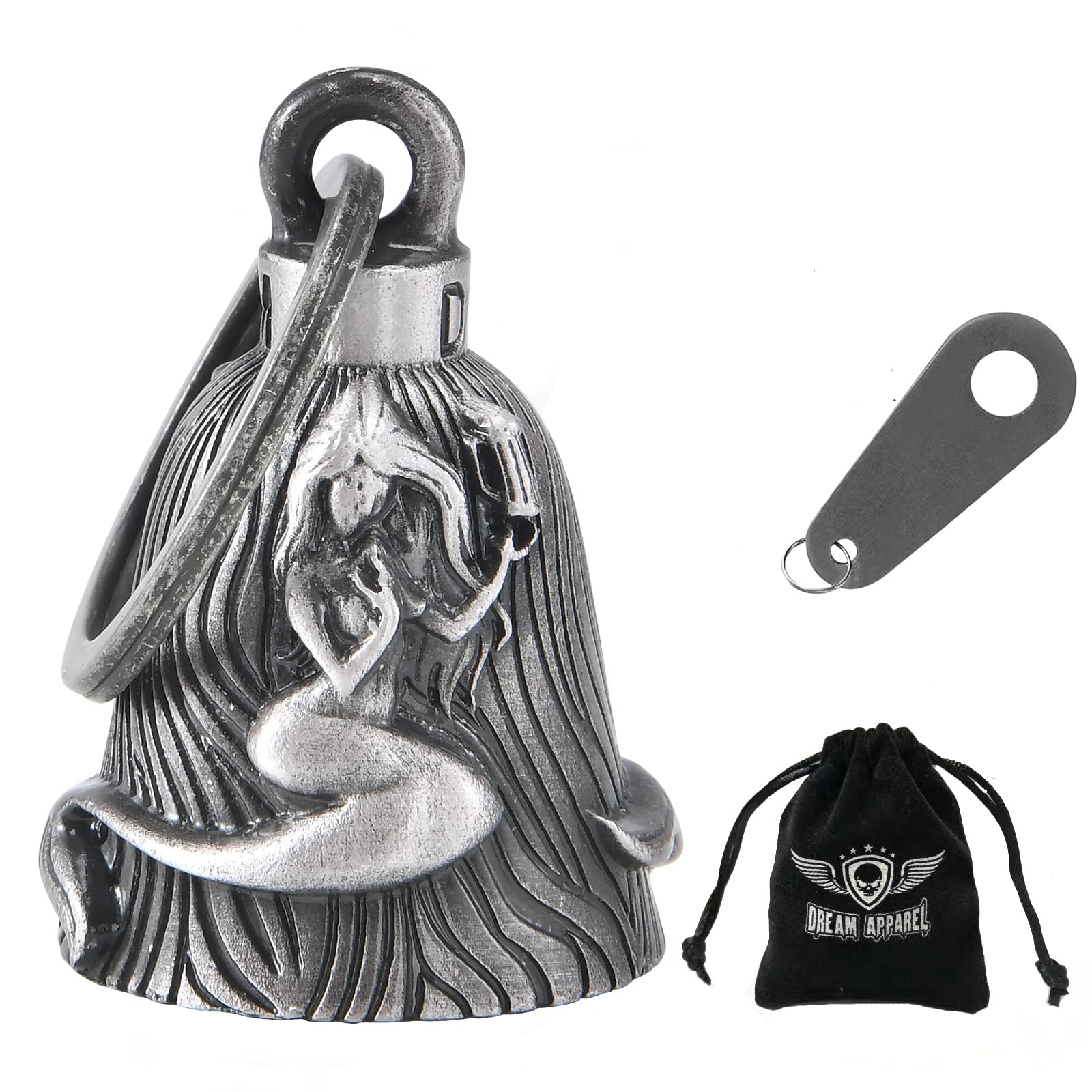 Dream Apparel Motorcycle Ride Bell For Bikers, Heavy Spirit Bells Accessory And Key Chain For Luck