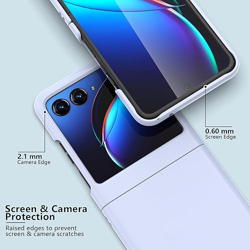 Miniatura 5 de Funda para Motorola Razr Plus 2023, delgada, a prueba de golpes, dura, protectora para Moto Razr+  Moto 40 Ultra (morado)