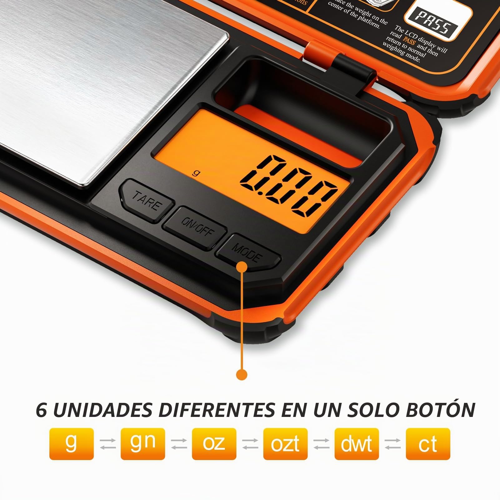 Báscula de bolsillo de precisión, 200 gx0,01 g, báscula digital de alimentos con pantalla LCD, mini escala para malezas/cocina, polvo, hierbas/monedas (batería incluida)