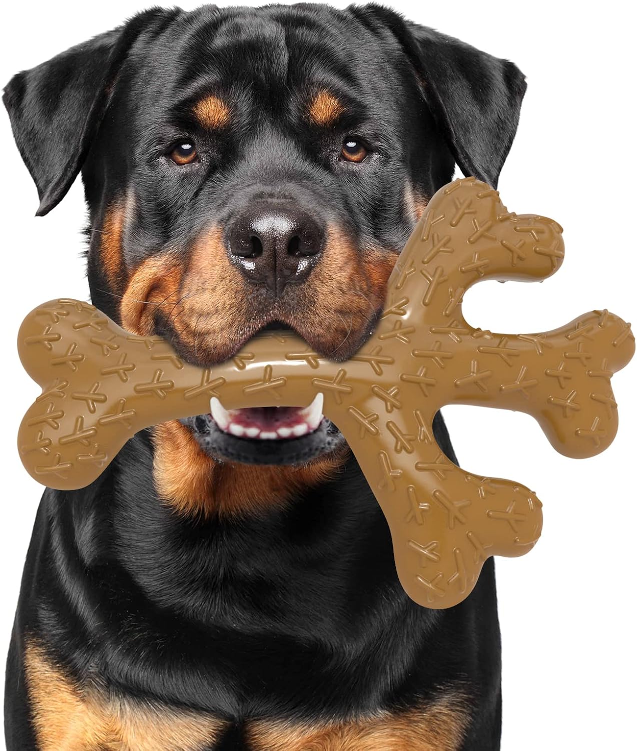 Boutiray Dog Chew Toy for Aggressive Chewers Real Bacon Flavor Nylon Bone Durable Sturdy Tough Dogs Toys Teething Cleaning Stick for…