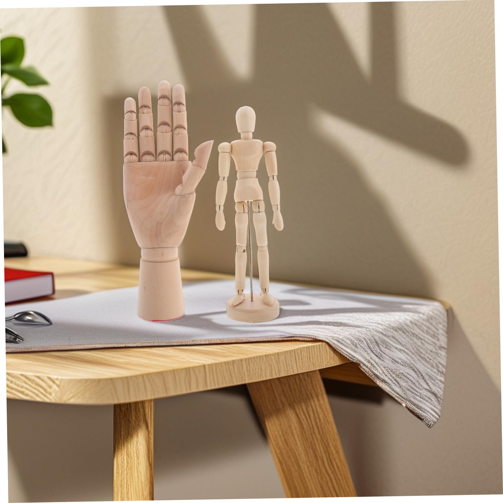 DOITOOL 2stücke Hölzerne Künstler-schaufensterpuppen Bemalen Und Skizzieren Flexibles Handmodell Für Kunstprojekte