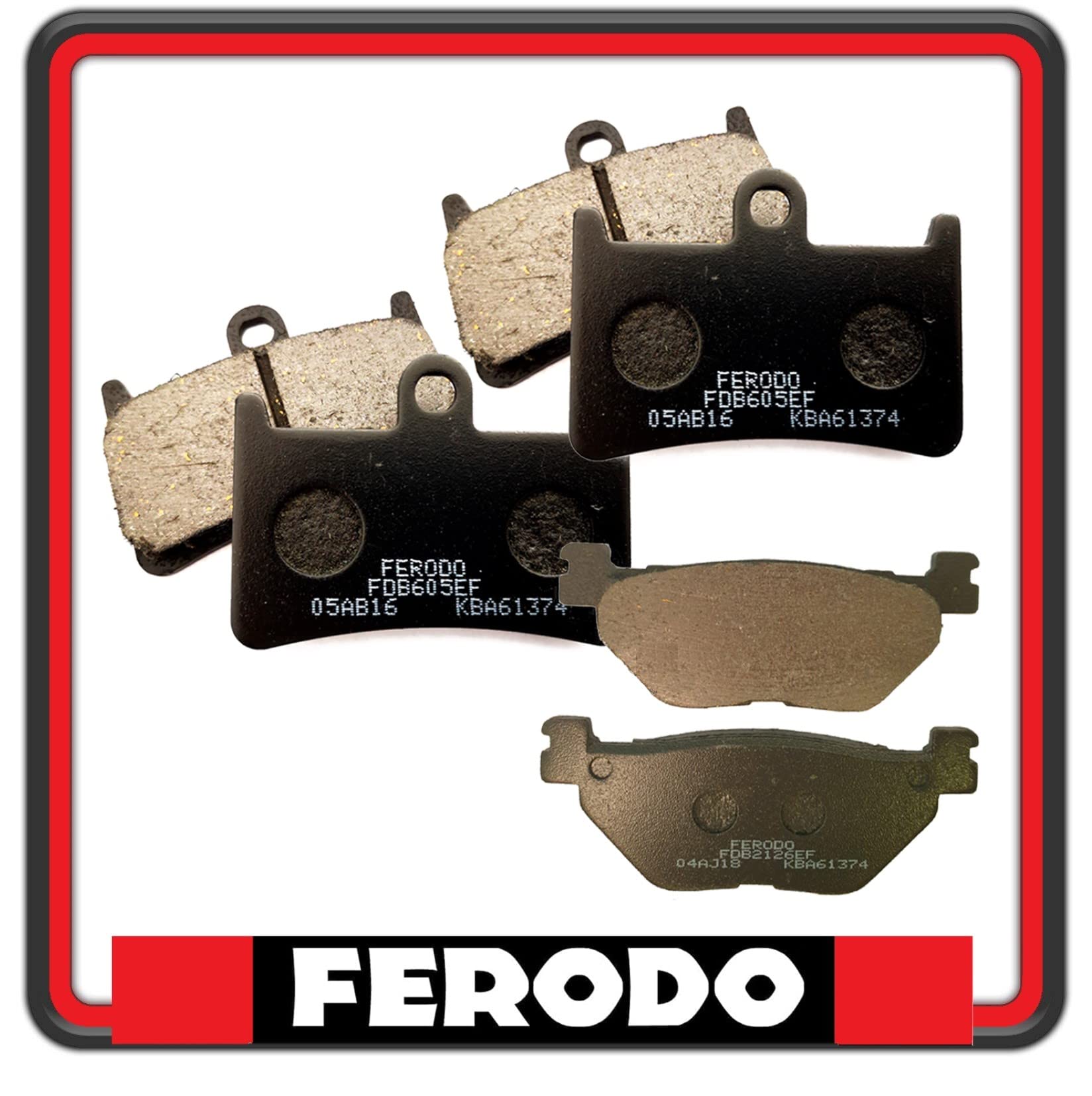 KIT PASTIGLIE PASTICCHE FRENO FRENI FERODO ANTERIORI + POSTERIORI COMPATIBILI CON YAMAHA TMAX 530 - TMAX 530 IRON MAX - TMAX 530 LUX MAX - TMAX 530 DX - TMAX 530 SX.