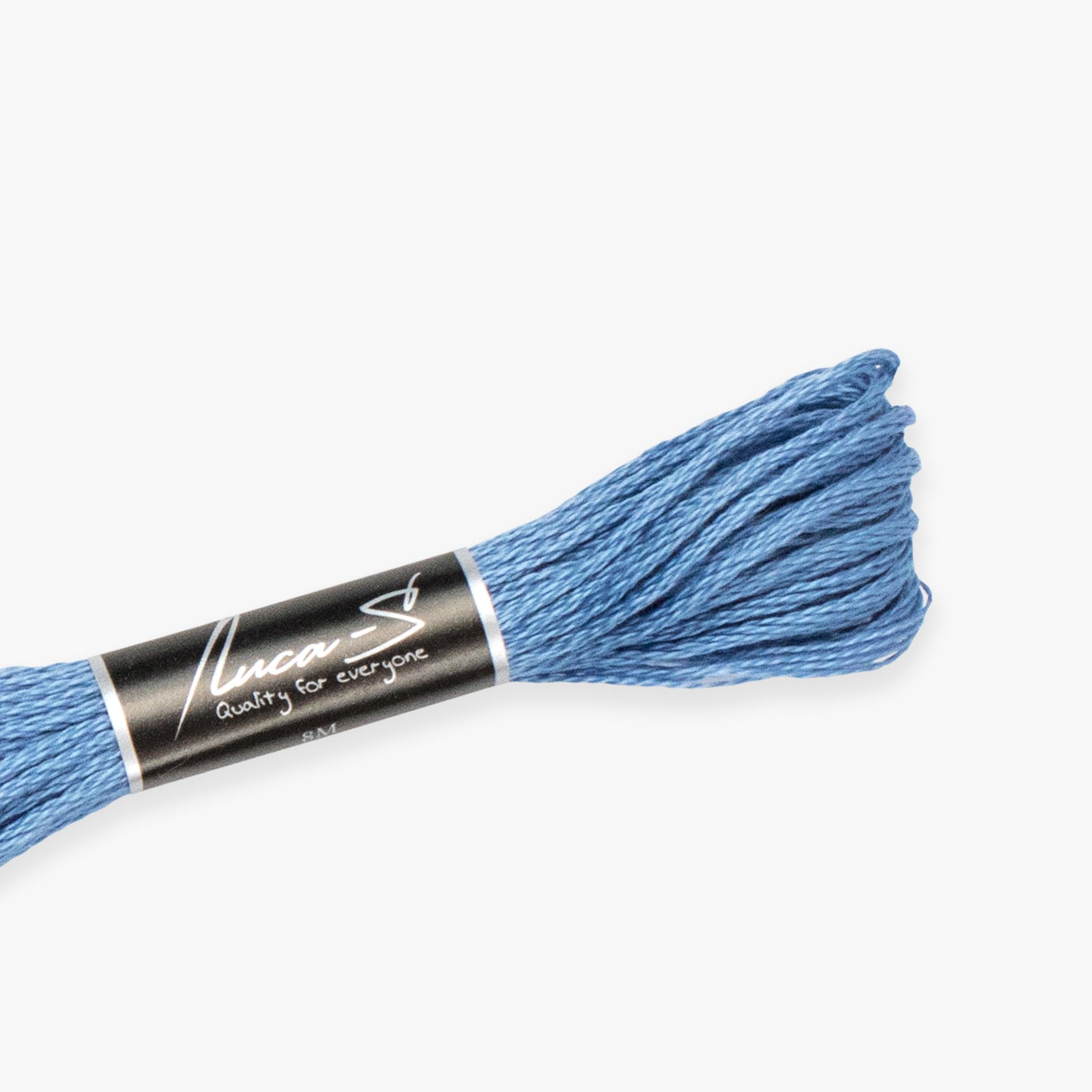 12 Pack of Premium Embroidery Thread Luca-S, 100% Giza Cotton, Oeko TEX Certified Stranded Cotton - 185 / DMC 334 / Anchor 978 — image 1