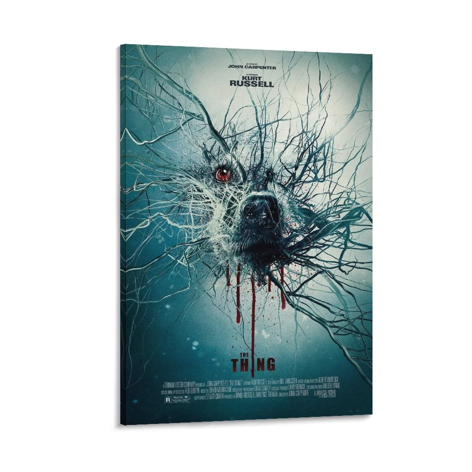 Póster de película de terror The Thing para habitación, póster de arte estético y arte de pared, póster moderno para decoración de dormitorio familiar, 16 x 24 pulgadas (40 x 60 cm)