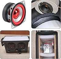 Vista 4 de Paquete de 4 altavoces de audio de rango completo de 4 ohmios 5 W, altavoz estéreo de graves compatible con Arduino