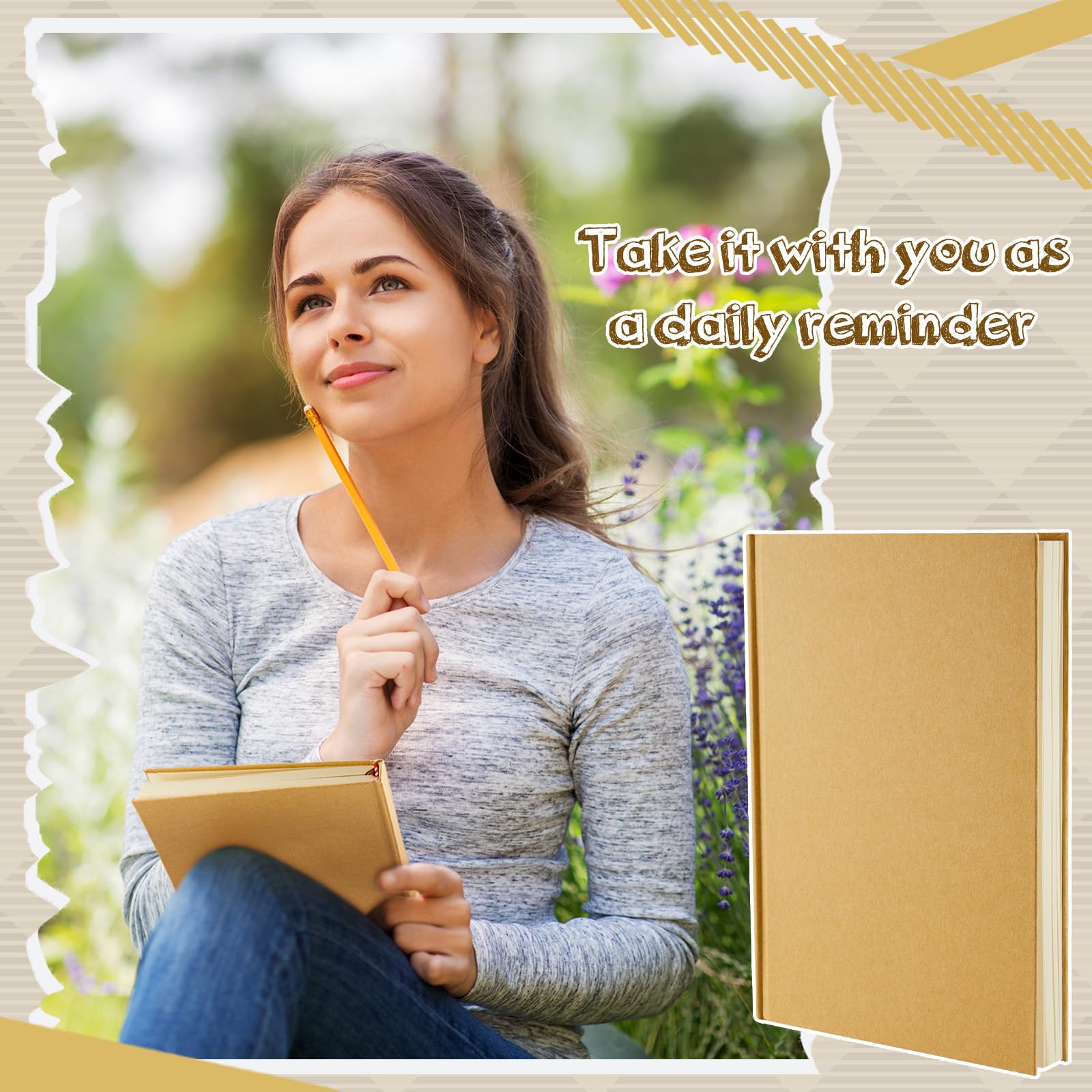 Henoyso 32 Pcs A5 Blank Notebooks Journals Bulk 100 Sheets/200 Pages Unlined Craft Notebooks Kraft Sketchbooks Hardcover for Writing Drawing for Gifts Students School Office, 8.3 x 5.7 in (Brown)