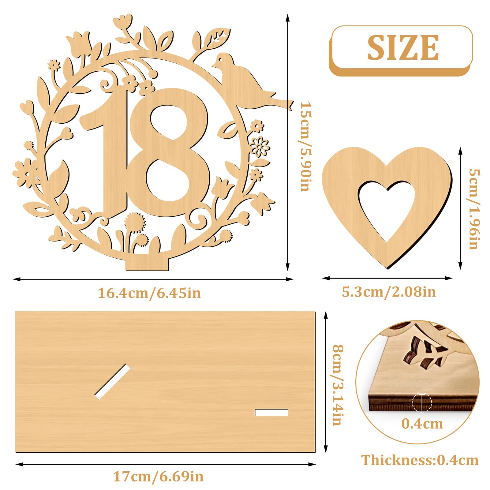 Luckeey Regali in denaro per compleanno, regali per il 18° compleanno, fantastiche idee regalo per 18° compleanno, regali in legno per amici/famiglia, regali creativi in denaro per anniversario
