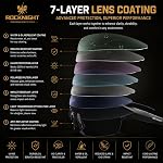 ROCKNIGHT Polarized Rectangular Sunglasses Men UV400 Driving Al-Mg Frame