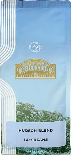 Eldorado Coffee Roasters Hudson Blend - Mezcla de café tostado medio y oscuro, bolsa de granos enteros de 12 onzas