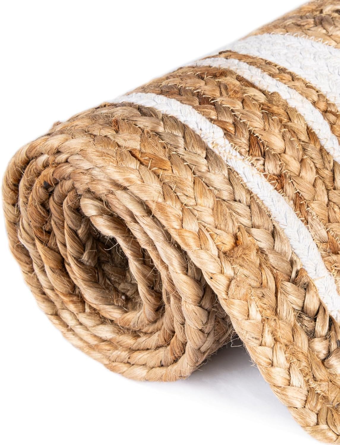 Tapis indien tressé à la main en jute naturelle tissée à la main, respectueux de l'environnement, pour chambre à coucher, salon, ferme, décoration de chambre d'enfant, ovale, 240 x 300 cm