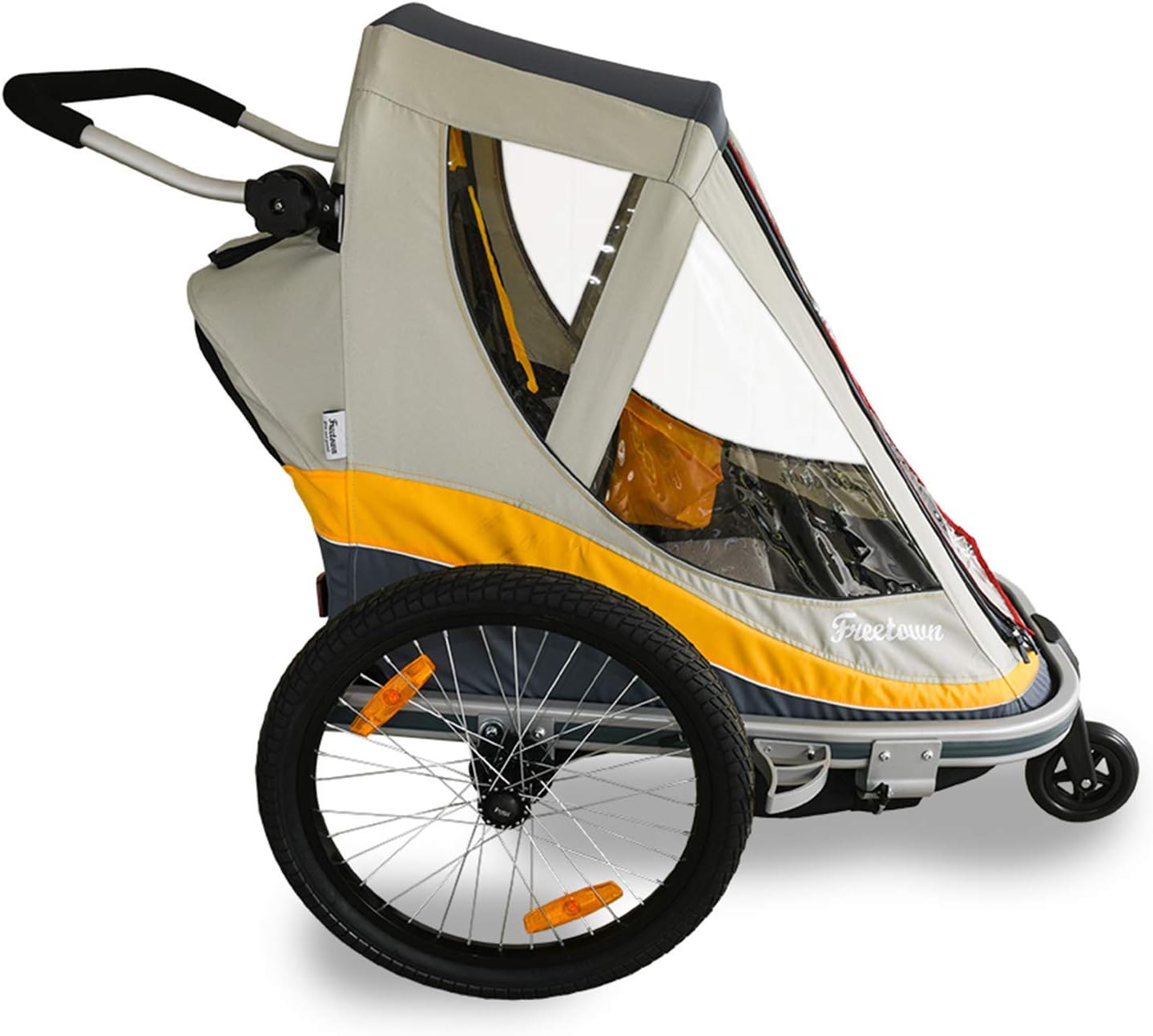 Freetown SWEET ROLL Two Child Bike Trailer with Stroller Conversion Kit