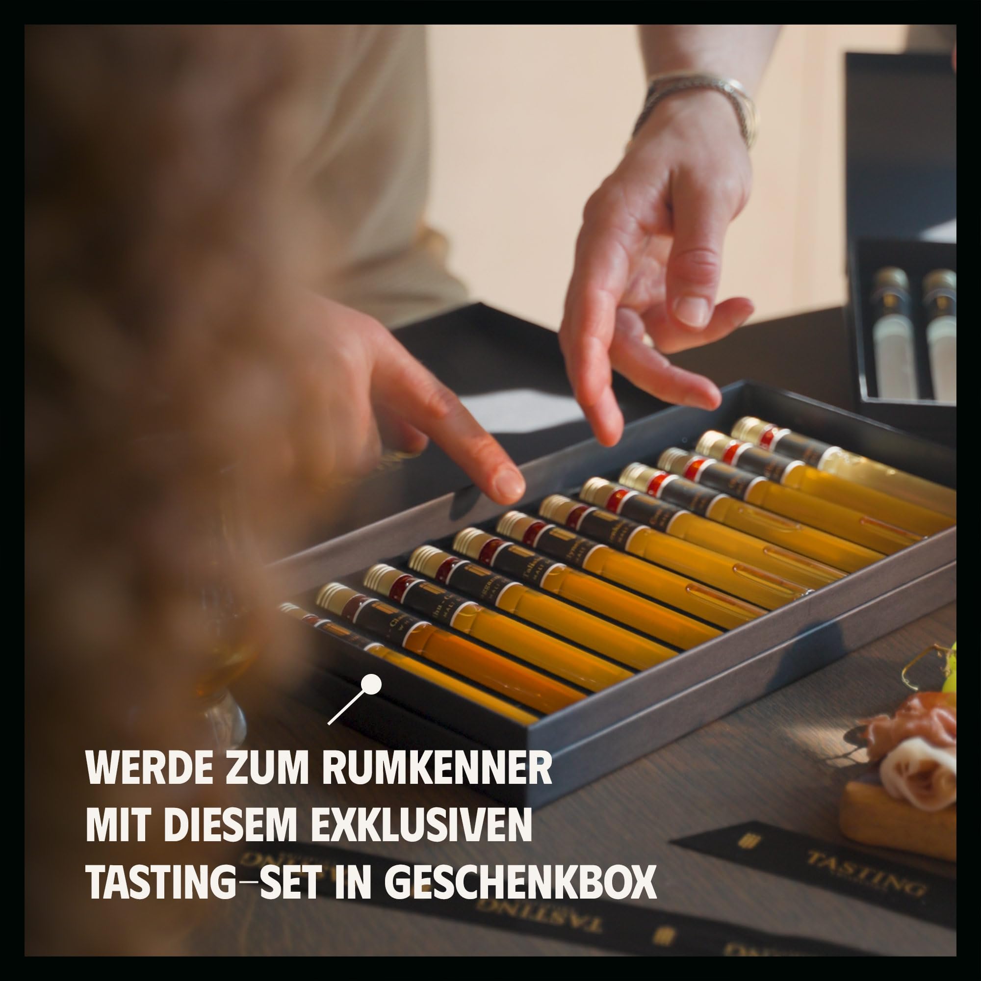 Rum Tasting Probierset 12 Fläschchen Verkostung im Geschenkset