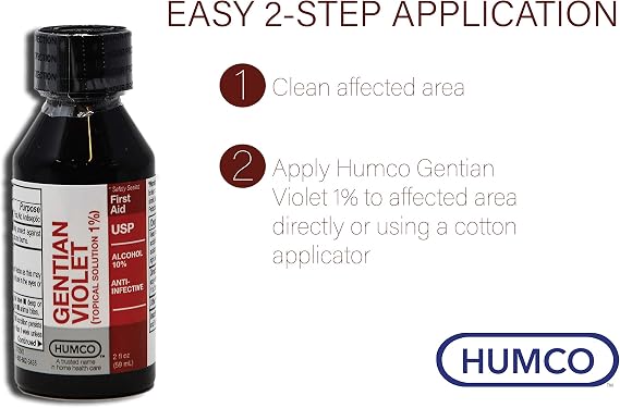 Gentian Violet Topical Solution 1% Liquid - 2 Fl Oz
