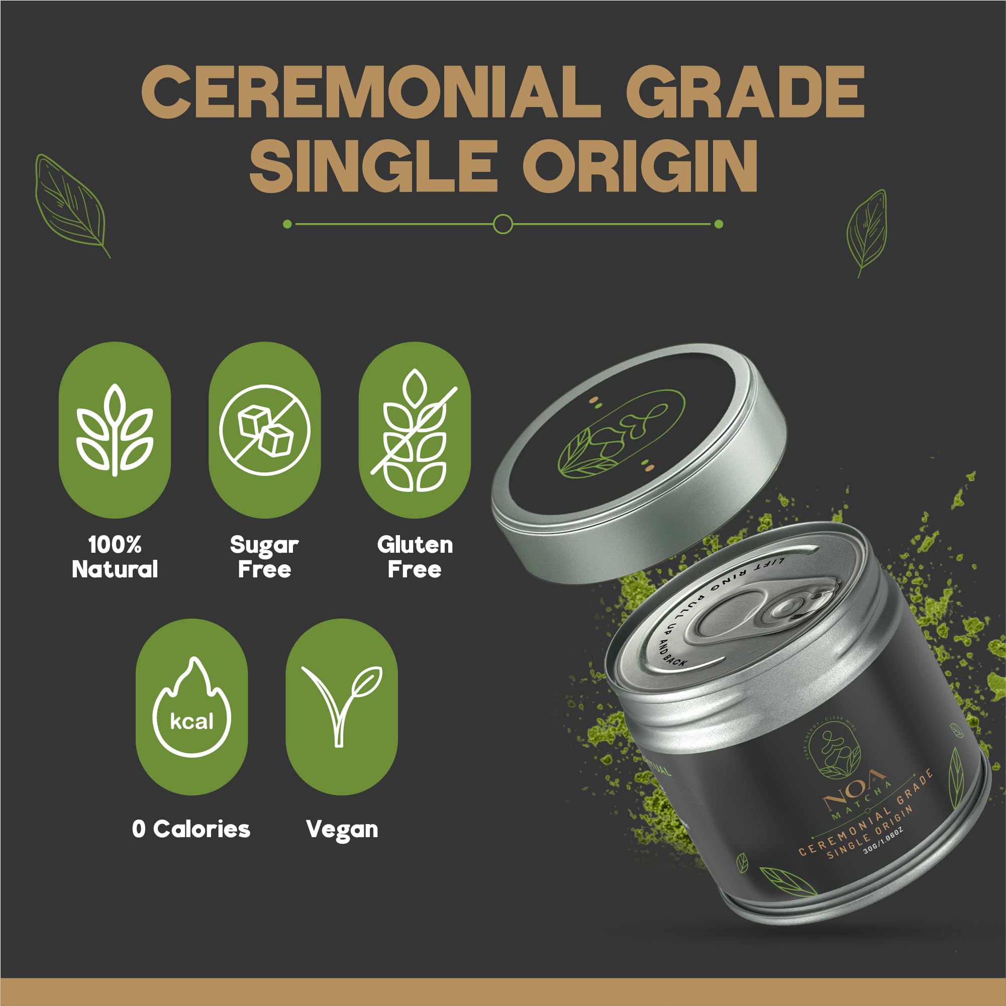 NOA Matcha Ceremonial Grade Single Origin Matcha — view 3